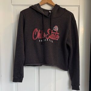 Blue 84 Ohio State Charcoal Cropped Hoodie Women’s Size Medium